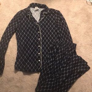 Nautica navy and white womens pajama set